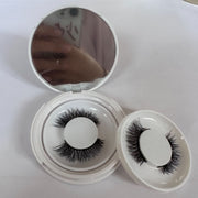 White Clip Magnet False Eyelashes Glue-free Two Pairs