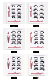 Three pairs of false eyelashes