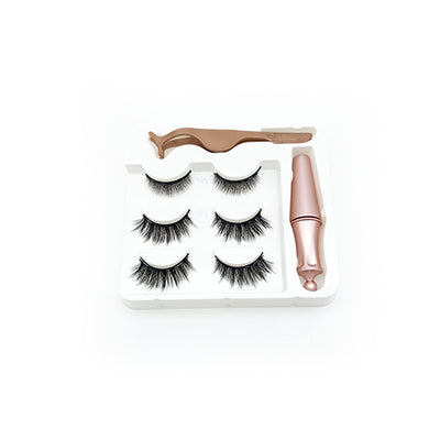 Three pairs of false eyelashes