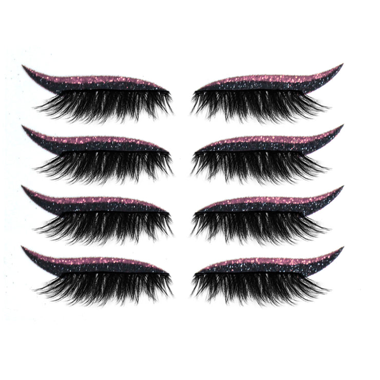 3D False Eyelashes With Magnetic 4 Pairs Of Glue-free Self-adhesive Eyelashes