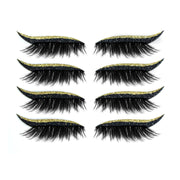 3D False Eyelashes With Magnetic 4 Pairs Of Glue-free Self-adhesive Eyelashes