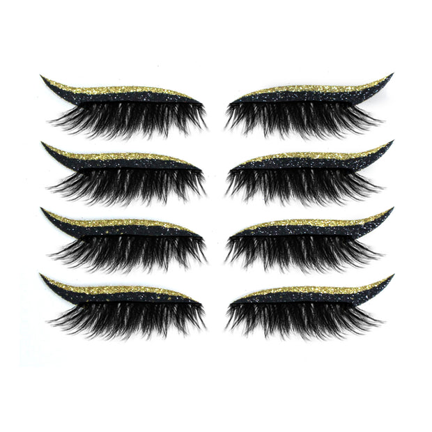 3D False Eyelashes With Magnetic 4 Pairs Of Glue-free Self-adhesive Eyelashes