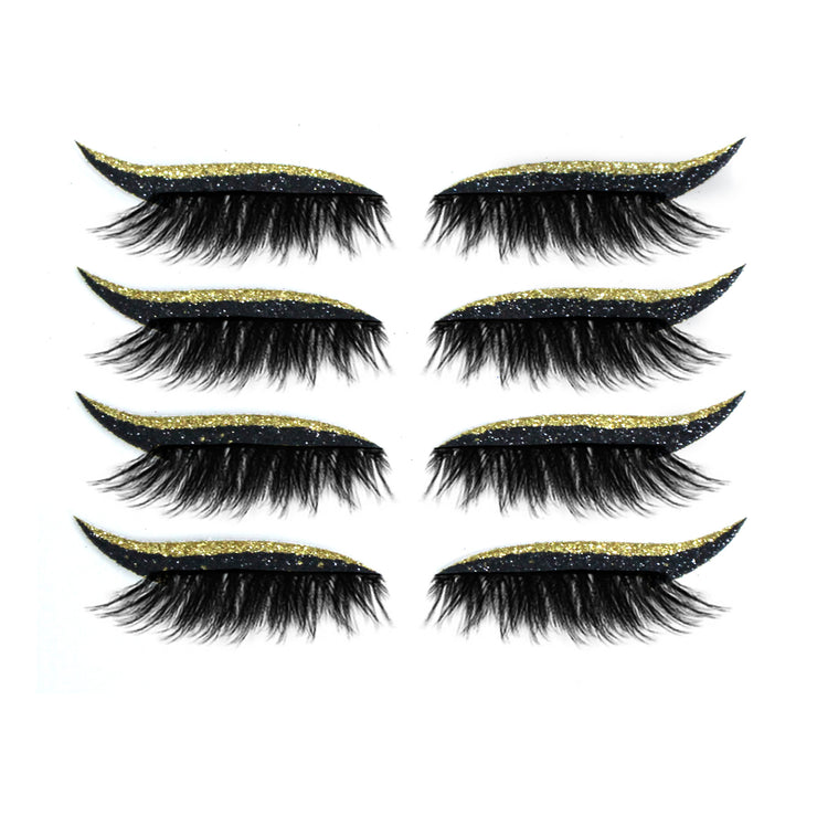 3D False Eyelashes With Magnetic 4 Pairs Of Glue-free Self-adhesive Eyelashes