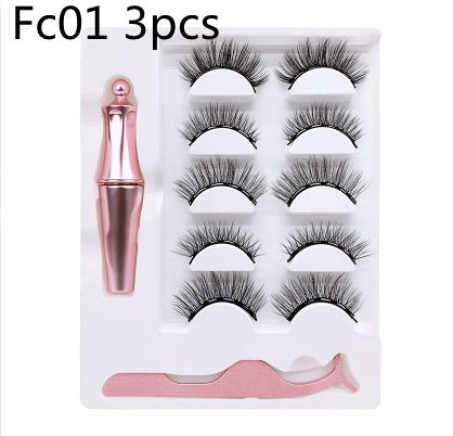 Three pairs of false eyelashes