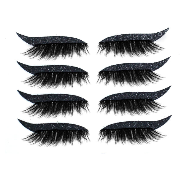 3D False Eyelashes With Magnetic 4 Pairs Of Glue-free Self-adhesive Eyelashes