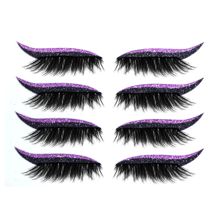 3D False Eyelashes With Magnetic 4 Pairs Of Glue-free Self-adhesive Eyelashes